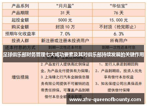 足球俱乐部财务管理七大成功要素及其对俱乐部持续发展的关键作用 足球俱乐部财务管理七大成功要素及其对俱乐部持续发展的关键作用